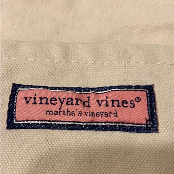 Vineyard Vines Blue and Cream Tote Bag with Durable Canvas - Picture 10 of 11